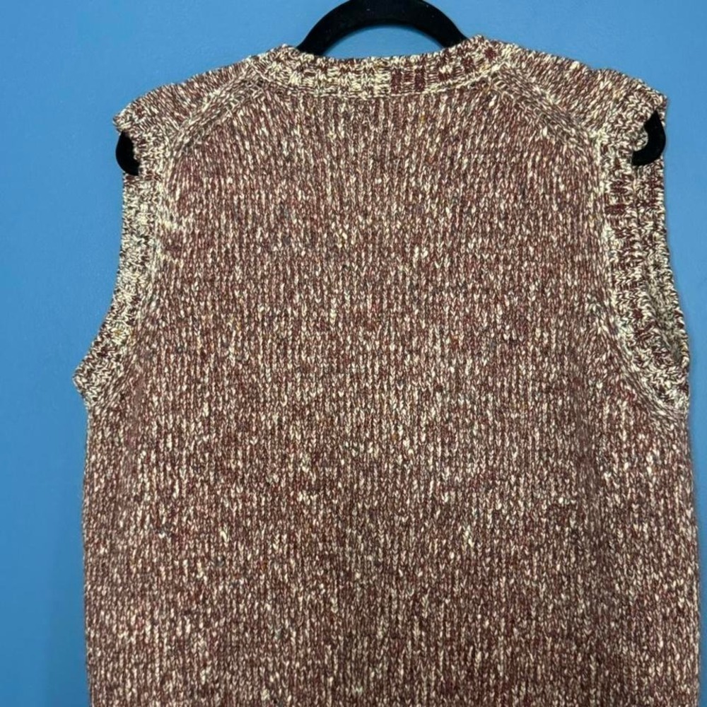 Vintage Cashmere Sweater Vest Women's Size XL Christiano Fissore Knit Brown Soft - Picture 7 of 7